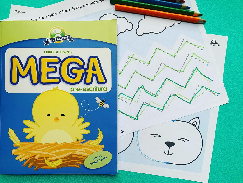 LIBRO MEGA POLLITO PRE - ESCRITURA NIVEL A DOBLE CARTA