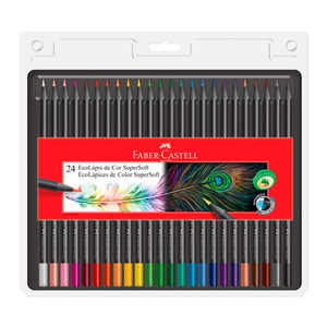 CRAYONES DE MADERA FABER CASTELL SUPERSOFT 24 COLORES