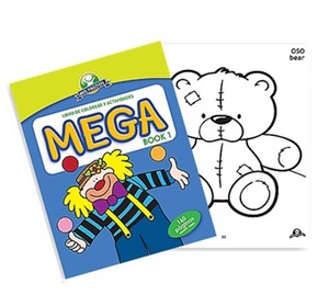 LIBRO MEGA PAYASO COLOREAR BOOK 1